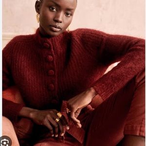 Sezane Tom Jumper in Burgundy - Size Small